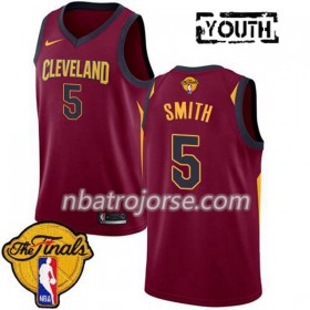 Barn Cleveland Cavaliers Tröja J.R. Smith 5 2018 NBA Finals Nike Röd Swingman